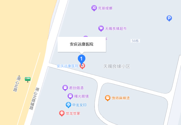 安庆远康医院地图